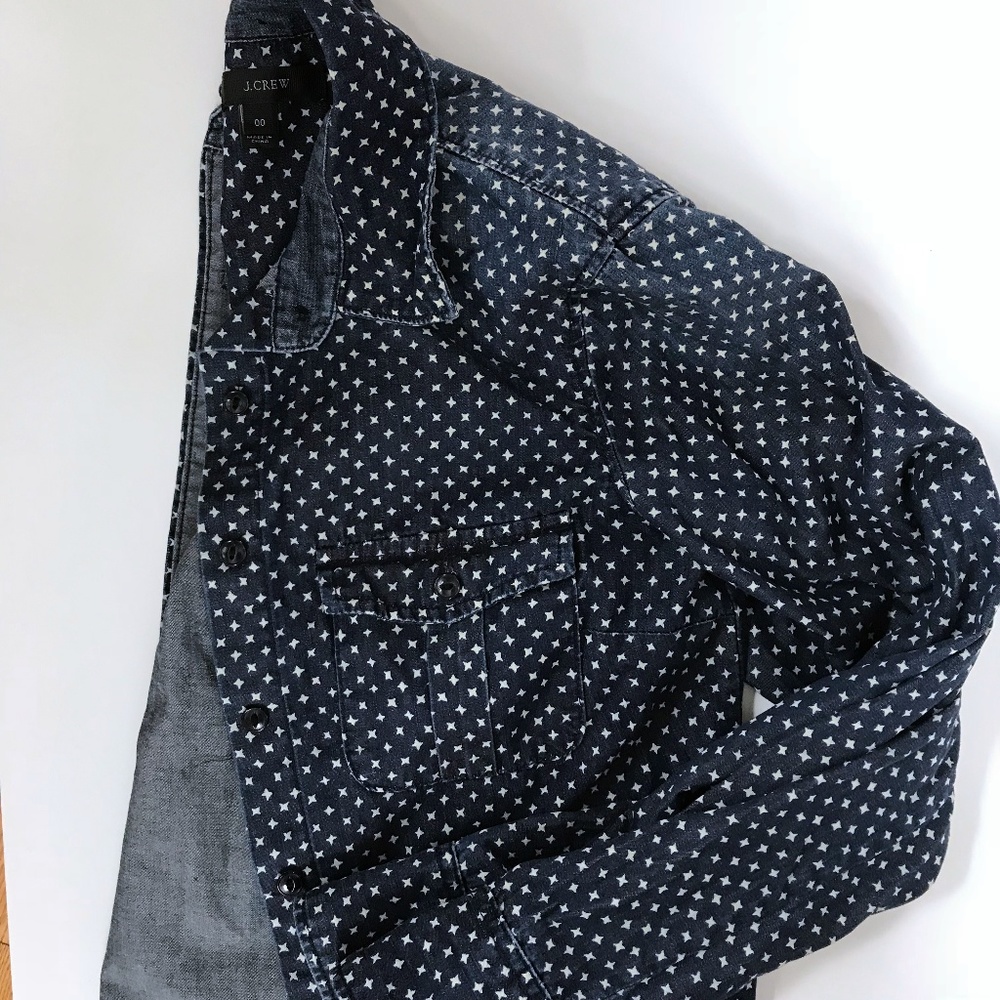 JCrew Chambray Shirt with star pattern